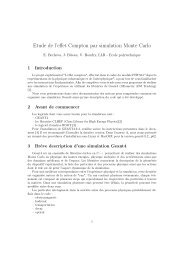 Etude de l'effet Compton par simulation Monte Carlo