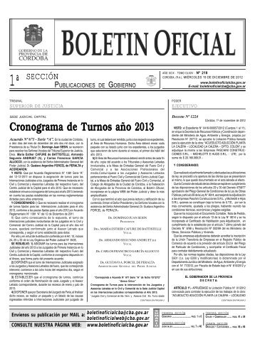 BoletÃ­n Oficial de CÃ³rdoba - 19 de Diciembre 2012