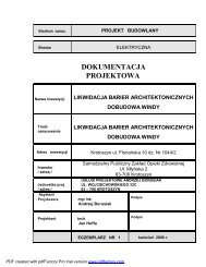 projekt instalacji elektrycznej - Samodzielny Publiczny ZakÅad Opieki ...