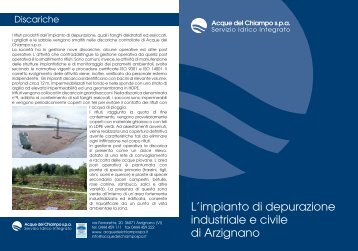 L'impianto di depurazione industriale e civile di Arzignano