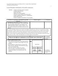 Detailed Lesson Procedure. - Lesson Study Group at Mills College
