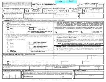 EMPLOYEE ACTION REQUEST A B 01 ... - State of California