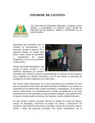 informe de gestiÃ³n - CREAFAM - Cooperativa de Ahorro y CrÃ©dito