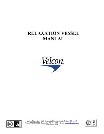 Relaxation Vessel Manual - Velcon Filters