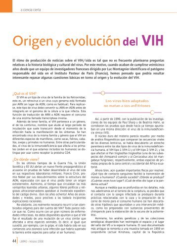 Origen y evoluciÃ³ndel VIH - Sida Studi