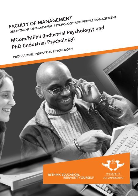 MComIndPsy or DCom DPhil Ind Psy.pdf - University of Johannesburg