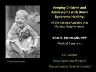 Keeping Children and Adolescents with Down Syndrome Healthy: