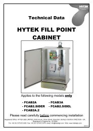 HYTEK FILL POINT CABINET