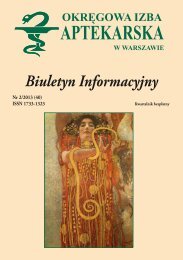 BIULETYN 2 z 2013 TEKST.pdf - OkrÄgowa Izba Aptekarska w ...