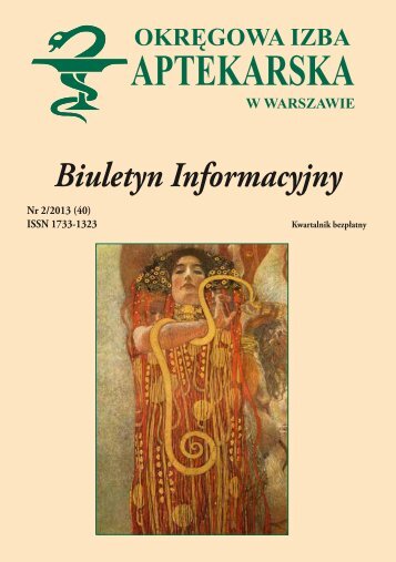 BIULETYN 2 z 2013 TEKST.pdf - OkrÄgowa Izba Aptekarska w ...