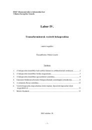 Labor IV. - Villamos Energetika TanszÃ©k