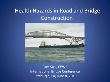 Health Hazards in Road and Bridge Construction - National Work ...