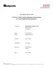 CAN/ULC-S102.2 Surface Burning Characteristics of 