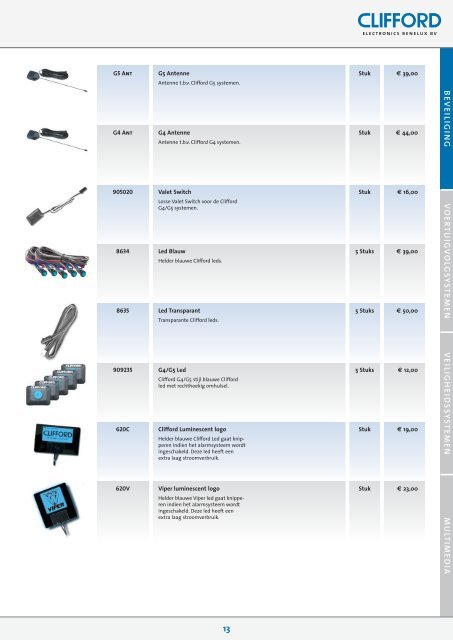 catalogus downloaden - CLIFFORD Electronics Benelux