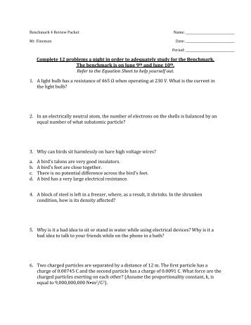 2014-06-04 - Benchmark 4 Review Worksheet