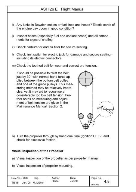 ASH 26 E Flight Manual 4.8 - Alexander Schleicher