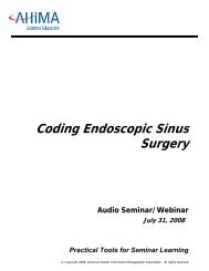 Coding Endoscopic Sinus Surgery - American Health Information ...