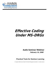 Effective Coding Under MS-DRGs - American Health Information ...