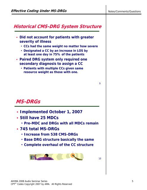 Effective Coding Under MS-DRGs - American Health Information ...