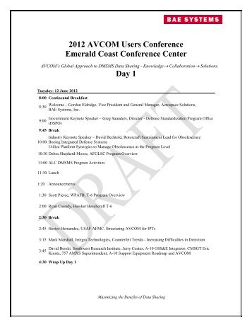 2003 AVCOM Users Conference: Sandestin Golf & Beach Resort