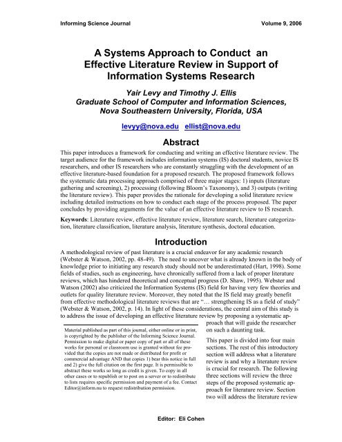 literature review systems approach