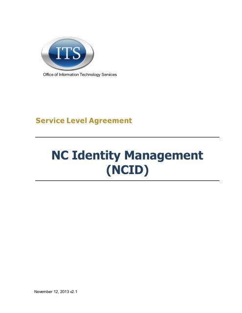 NC Identity Management (NCID) - North Carolina Information ...