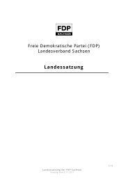 Landessatzung - FDP Sachsen