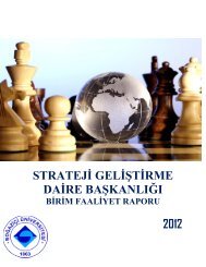 Strateji GeliÅtirme Daire BaÅkanlÄ±ÄÄ± - Strateji GeliÅtirme Dairesi ...