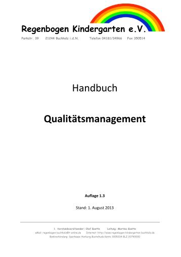 Handbuch QualitÃ¤tsmanagement - Regenbogen Kindergarten e.V