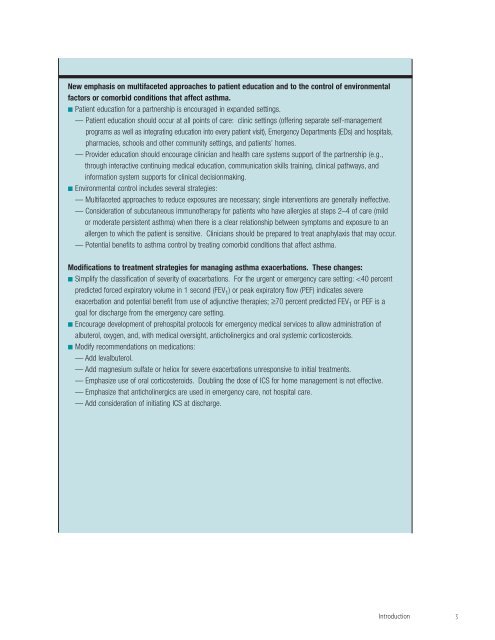 Guidelines for the Diagnosis and Management of Asthma