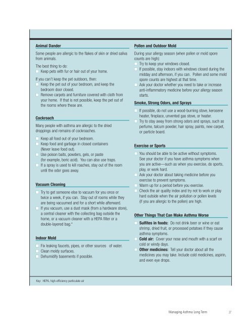 Guidelines for the Diagnosis and Management of Asthma