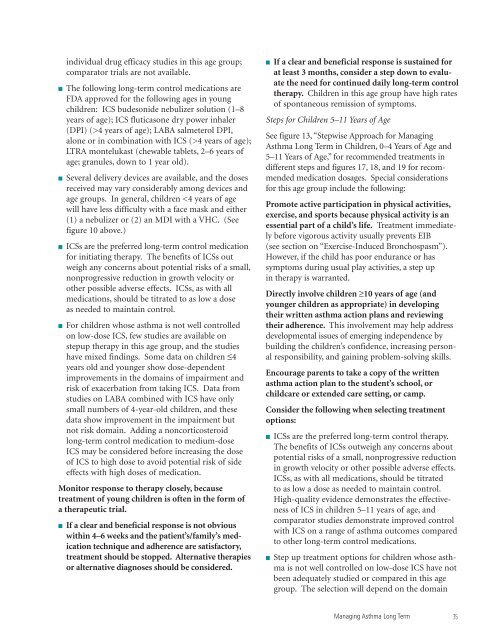 Guidelines for the Diagnosis and Management of Asthma