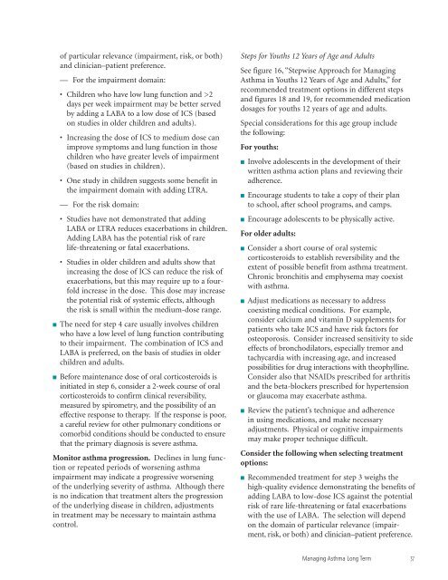 Guidelines for the Diagnosis and Management of Asthma