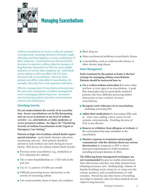 Guidelines for the Diagnosis and Management of Asthma