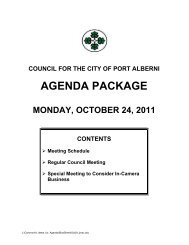AGENDA PACKAGE - City of Port Alberni