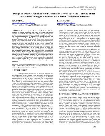 Wind turbine generator thesis