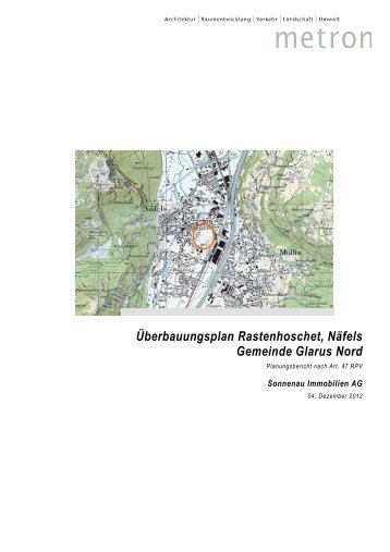 Ãberbauungsplan Rastenhoschet, NÃ¤fels Gemeinde Glarus Nord
