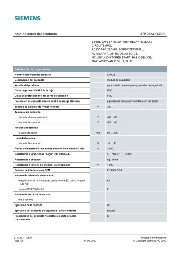 Product data sheet 3TK2823-1CB30 - TracePartsOnline.net