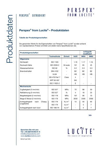 Datenblatt zu PerspexÃ‚Â® XT - fabig.at