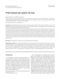 PYRETHROIDS INFLUENCE ON FISH - Slovenian veterinary research