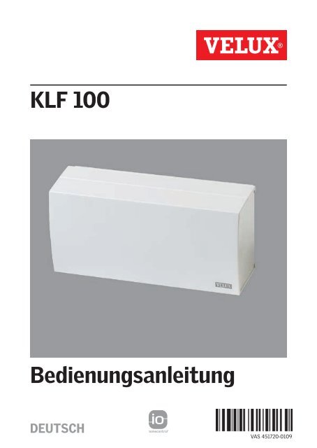 KLF 100 Bedienungsanleitung - Velux