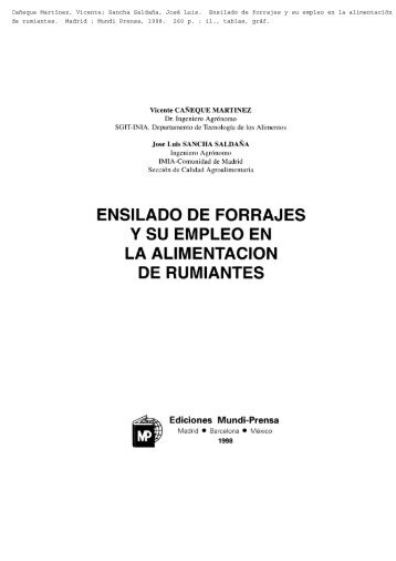 ensilado de forrajes y su empleo en la alimentacion de rumiantes