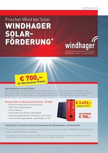 Windhager Solar- fÃƒÂ¶rderung*