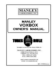 Manual - Manley Labs