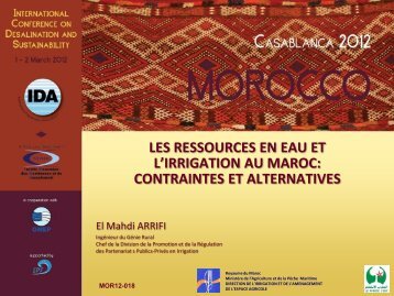 problÃ©matique des ressources en eau au maroc - emwis