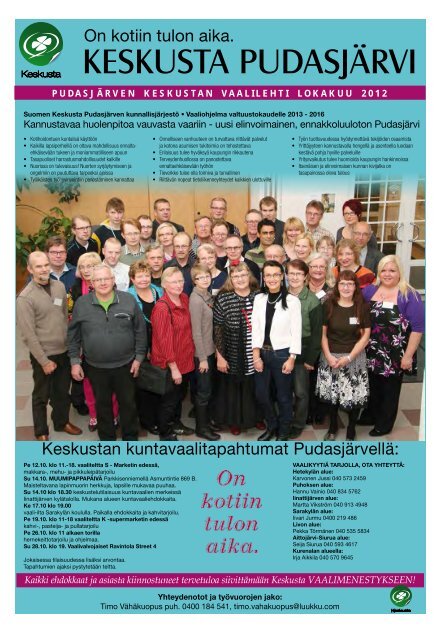 KESKUSTA PUDASJÃ RVI PudasjÃ¤rvi lehti ja VKK Media Oy 