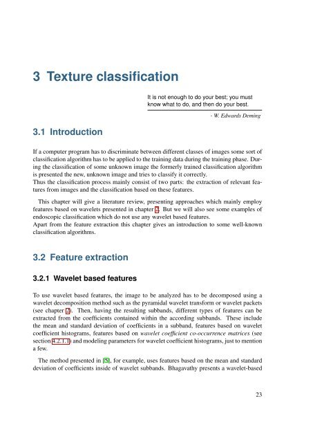 Pit Pattern Classification in Colonoscopy using Wavelets - WaveLab