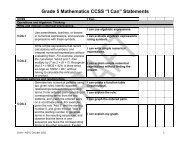 Grade 5 Mathematics CCSS “I Can” Statements - ND Curriculum ...