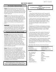 Review Sheet- Exam I - Morrisville State College