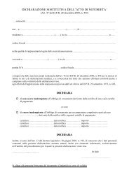 dichiarazione sostitutiva dell'atto di notorieta' - Comune Albenga